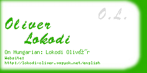 oliver lokodi business card
